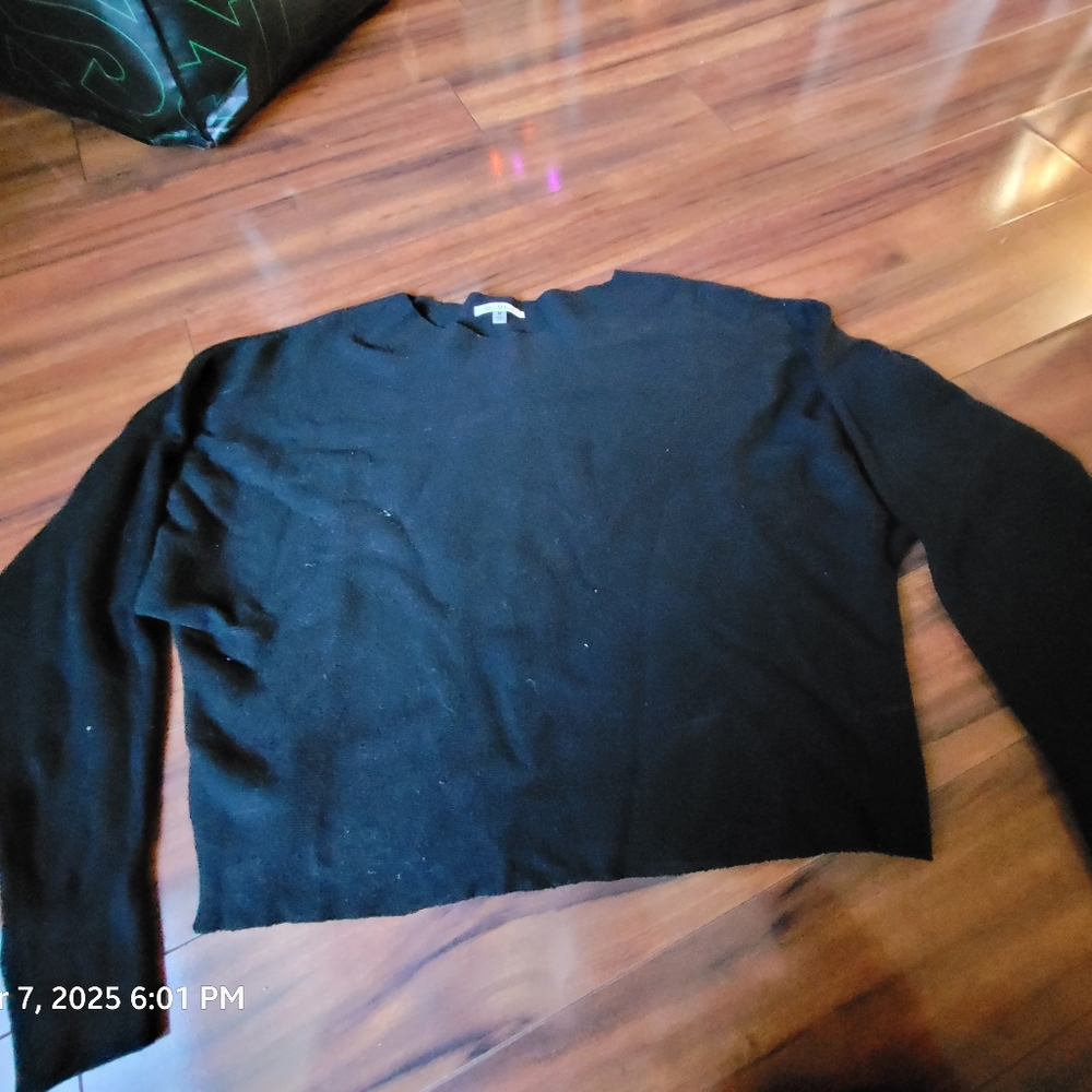 Milano Women's Classic Black Crewneck Sweater